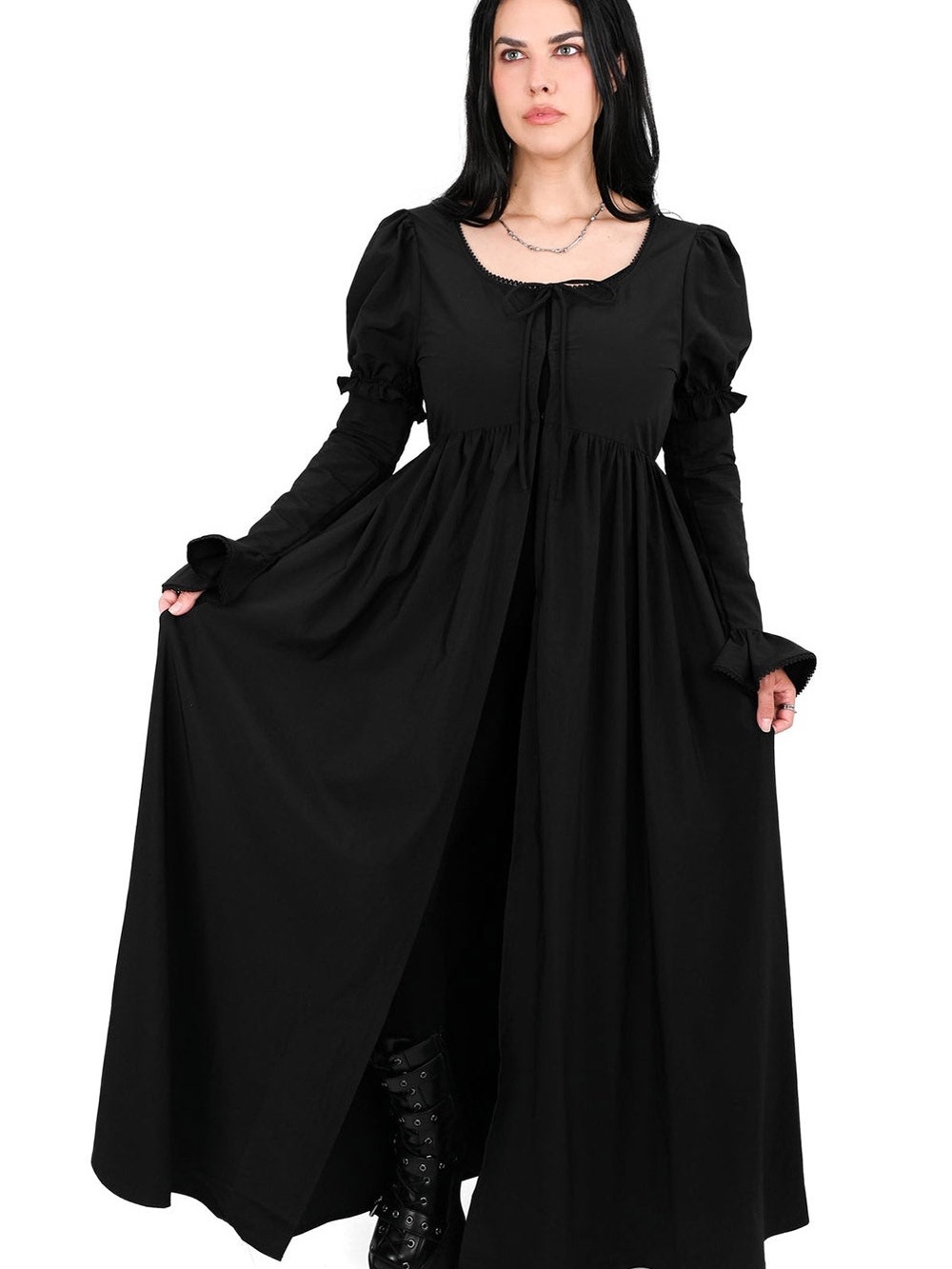 Rare Foxblood Ellen Puff Sleeve Duster – XS
